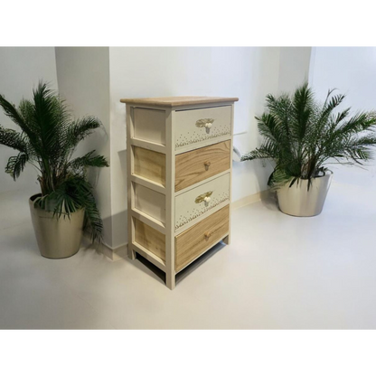 Kommode FederGrazia im modernen Wohnstil – Holz-Weiss Look