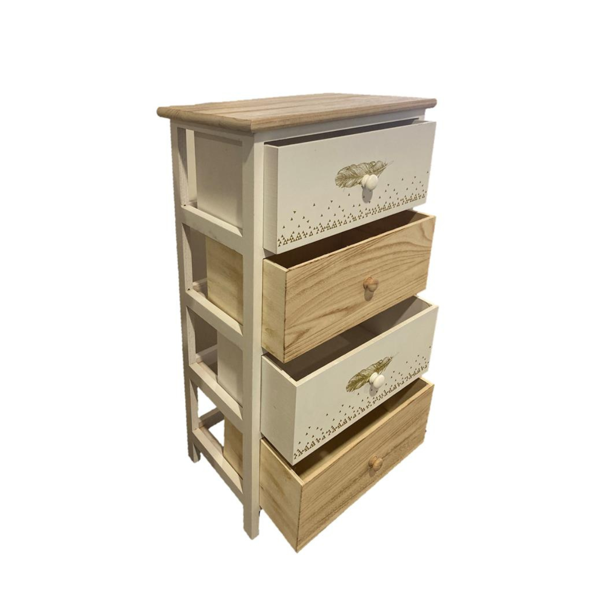 Kommode FederGrazia mit geöffneten Schubladen – praktischer Stauraum